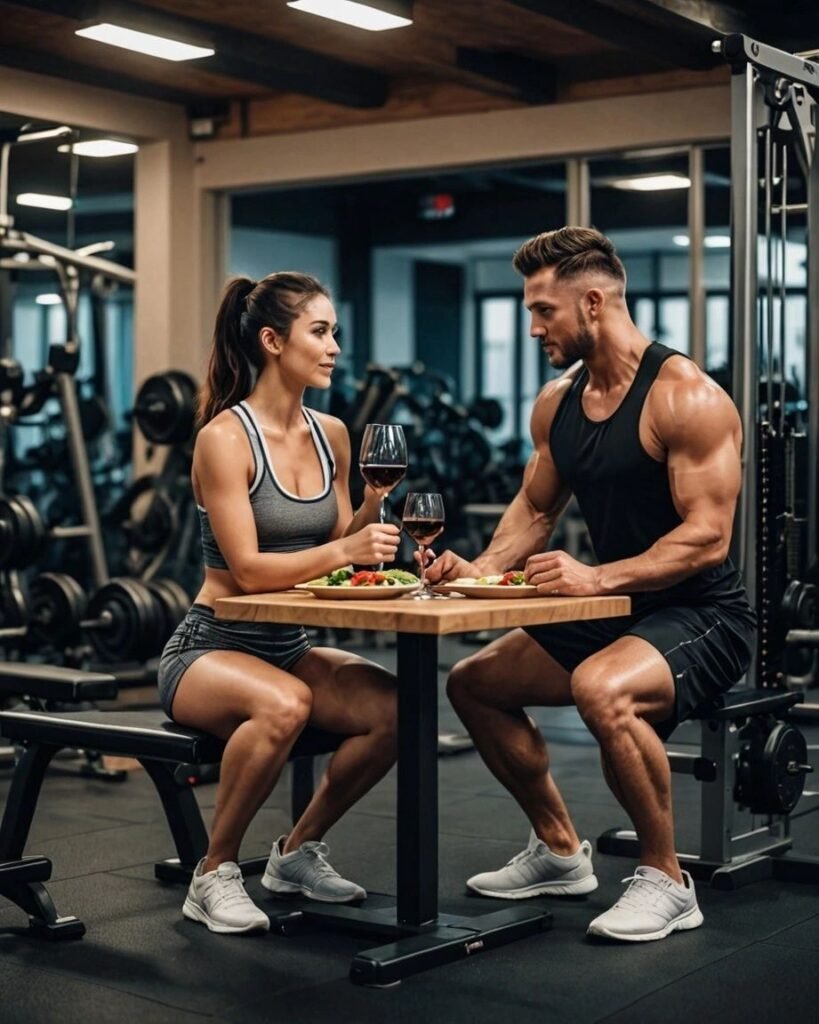 to people having a date at the gym- they need to train harder