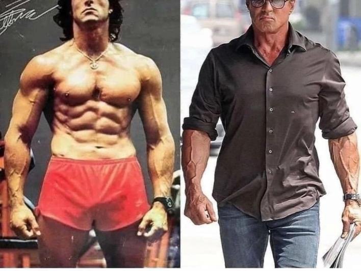 Stallone age 39 vs 70 